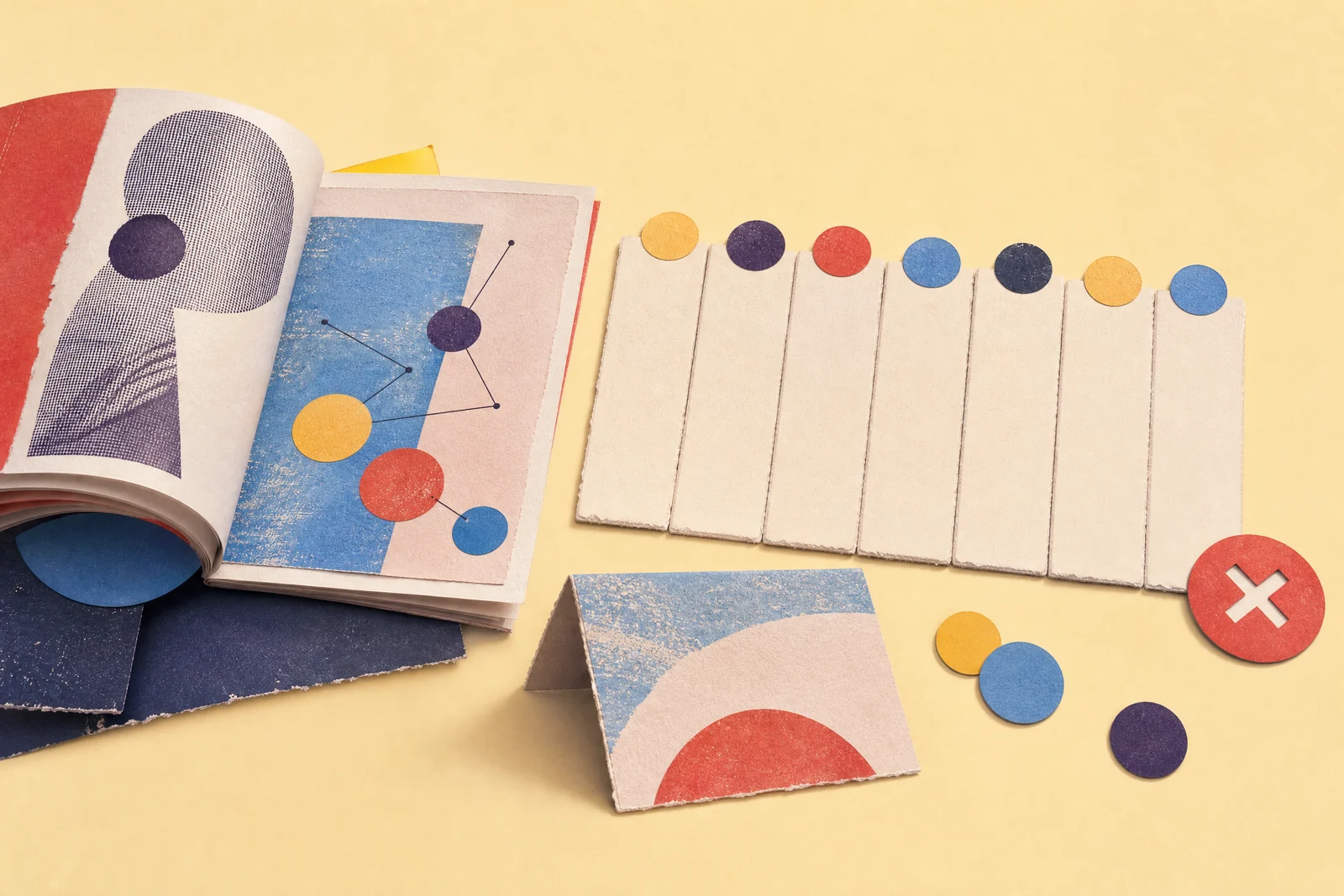 A tactile paper experiment cadence with movable tabs